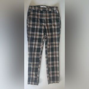 MNG Womens Black and Brown Plaid Pants UK36 US4